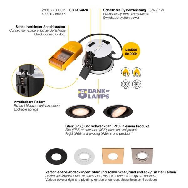 UNIVERSAL DOWNLIGHT FIX PHASE IP65 white image 2