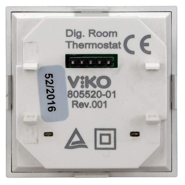 Digital room thermsotat - top part, heating, silver image 2