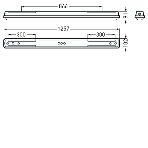 Weather-proof luminaires Aragon Fit MultiLumen 16 Lens Grey ET 47W 7200lm Wide (W) IP66 IK03 3 SDCM image 1