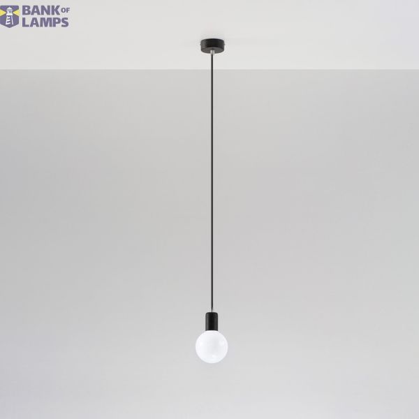 HANGING LAMP EDISON BLACK E27 1X60W IP20 image 6
