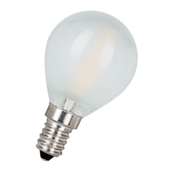 LED Filament G45 E14 240V 1W 2700K Frosted image 1