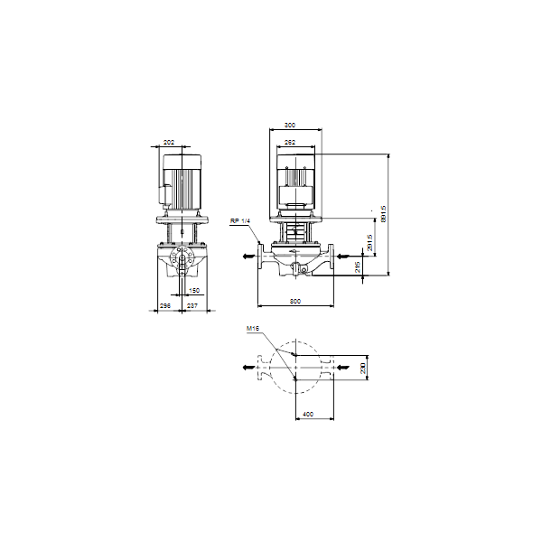 In-line circulator pump TP 150-90/6 A-F-A-BQQE 4.0 kW 400D 50Hz image 2