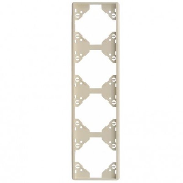 FOUR-GANG VERTICAL FRAME IVORY image 1