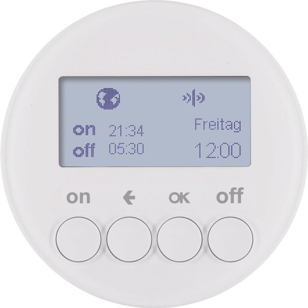 KNX radio timer quicklink, display, R.1/R.3/1930/R.cl., p. white gloss image 1