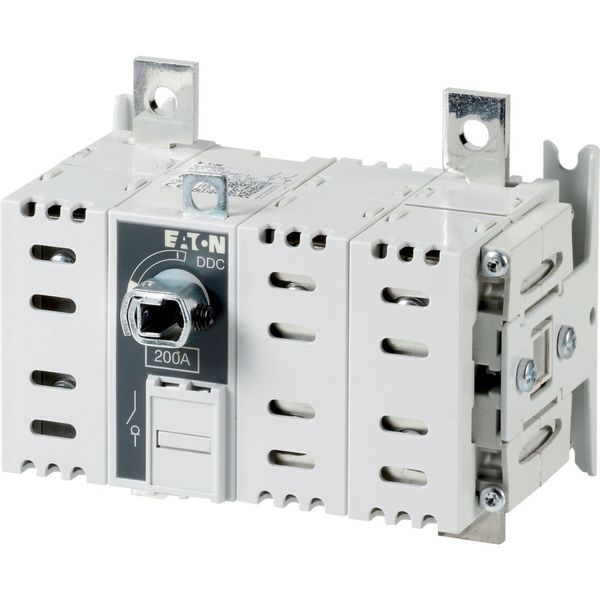 DDC-125/2-SK DC switch disconnector, 125 A, 2 pole, 2 N/O, 2 N/C, Without rotary handle and drive shaft, rear mounting image 4