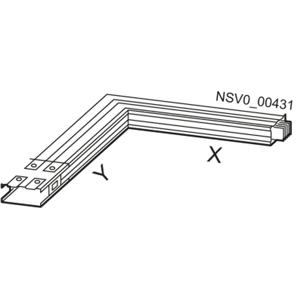 BD2A-400-LL-X* ELBOW LEFT X 0,36M-1,25M / Y 0, 36M 160A-400A image 1