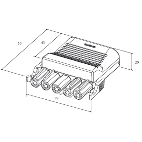 Coupler 5-p socket, str-rel, grey image 4