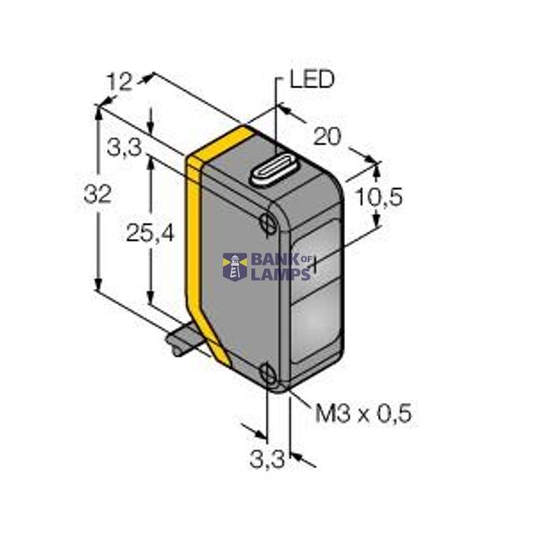 Photoelectric Sensor Diffuse-Mode Sensor with Fixed Background Suppression   Q20PFF150 W/30 image 1