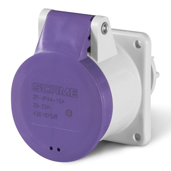 SOCKET OUTLET 2P IP44 16A 20-25V AC 50Hz image 1
