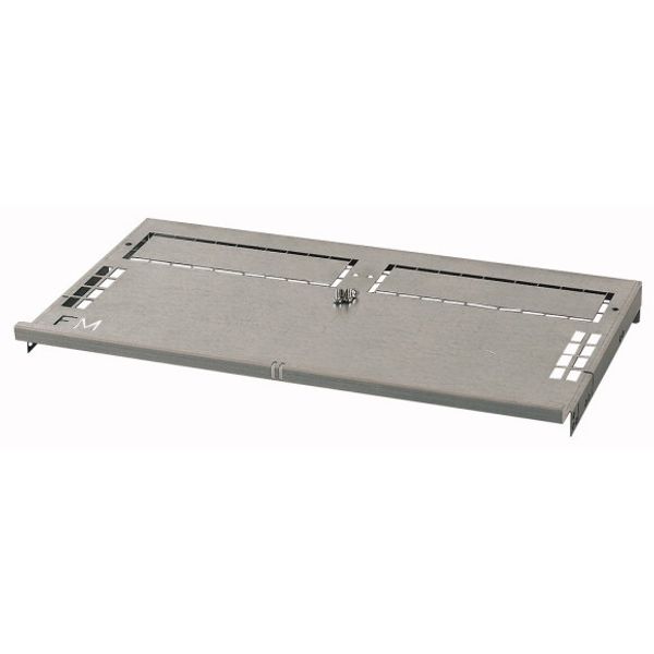 XP2N4F-R-MCB06 Partition, 2xNZM4 component mounting area/cable connection area, fixed mounting with remote operator, main busbar back, W=600mm image 1