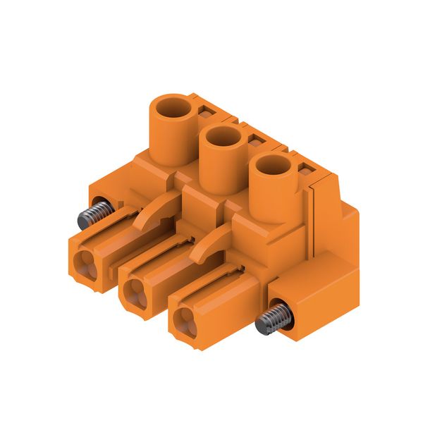 PCB plug-in connector, female plug, 7.62 mm, Number of poles: 3, 180°, Clamping yoke connection, Clamping range, max. : 4 mm², Box image 4