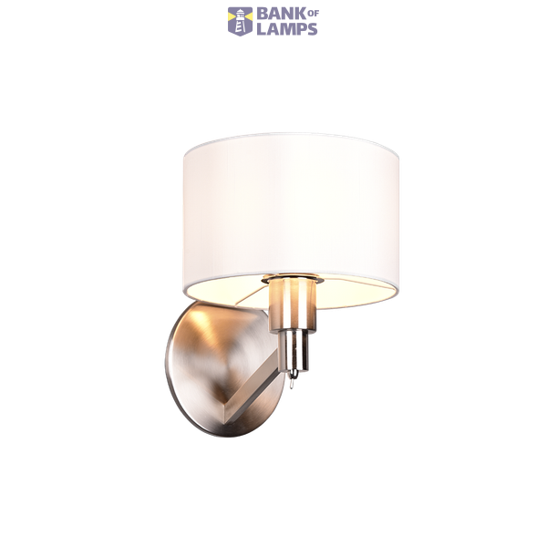 Cassio wall lamp E27 brushed steel image 1