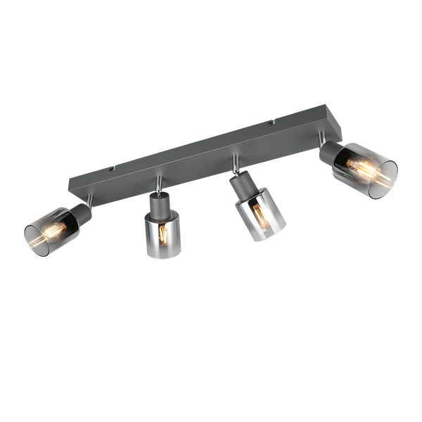 Cadiz spot 4-pc E14 anthracite/chrome plated image 1