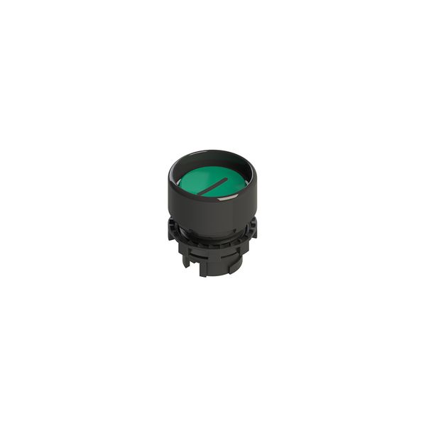 Spring-return green booted pushbutton with marking image 2
