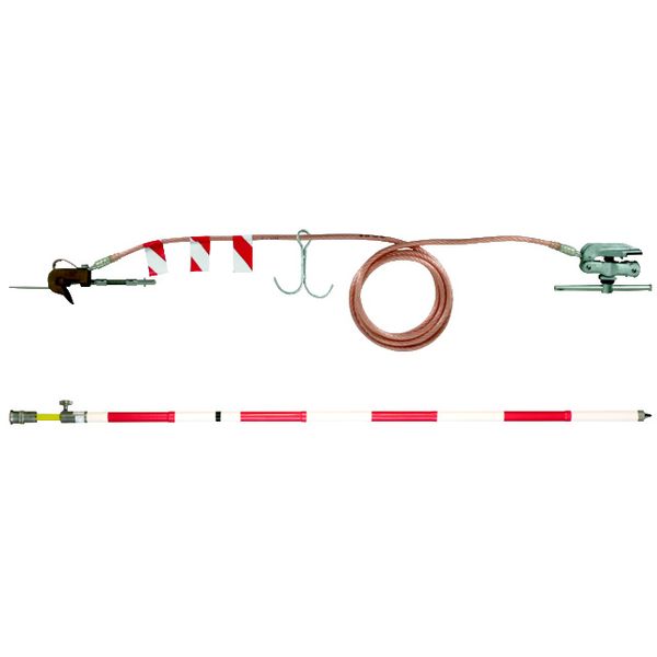 Earthing device for railways f. overhead lines (profile-free)with hook image 1