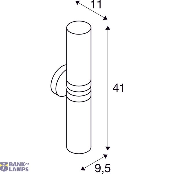 Wall light, WL 106, chrome, double-glass, 2xE14, max. 2x40W, IP44 image 2