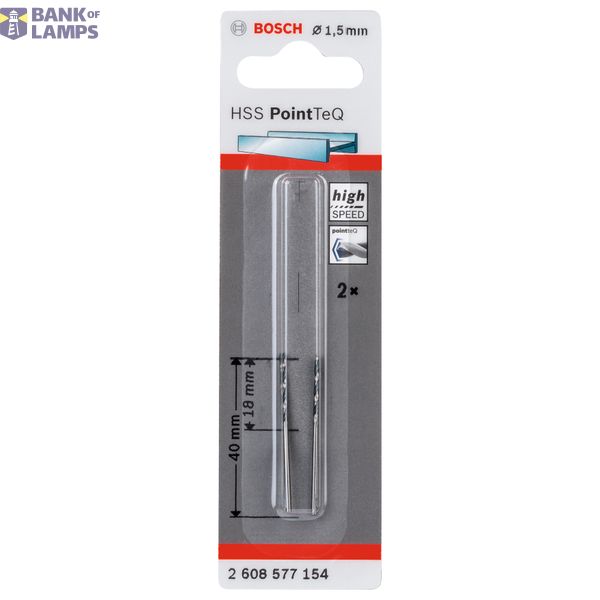 HSS Twist Drill Bit PointTeQ 1.5mm 2 pcs. image 2