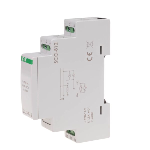 SCO-812 lighting dimmer, DIN rail mounting, 230V AC 350W power supply image 16