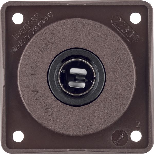 Socket outlet 12 V, Integro Module inserts, brown matt image 1