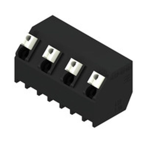 Printed circuit board terminals, 7.50 mm, Number of poles: 4, 135°, Solder pin length (l): 1.5 mm, black, PUSH IN with actuator, Clamping range, max. : 1.5 mm², Tape image 1