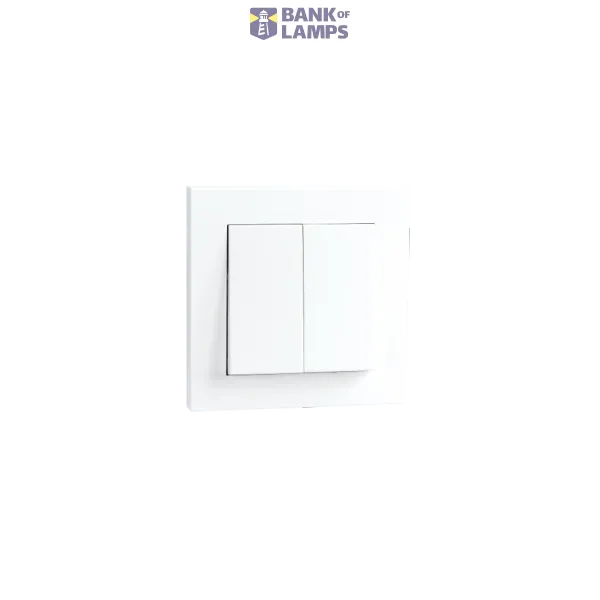 SWITCH FLUSH MOUNTED DOUBLE TWO WAY SWITCH  WHITE 6-PACK image 1