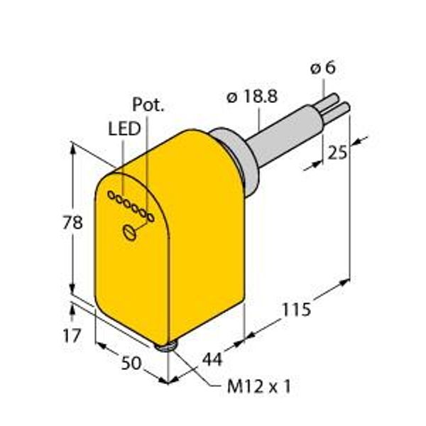 Flow Monitoring Immersion Sensor with Integrated Processor   FCS-HA2P-LIX-H1141/AL115 image 1