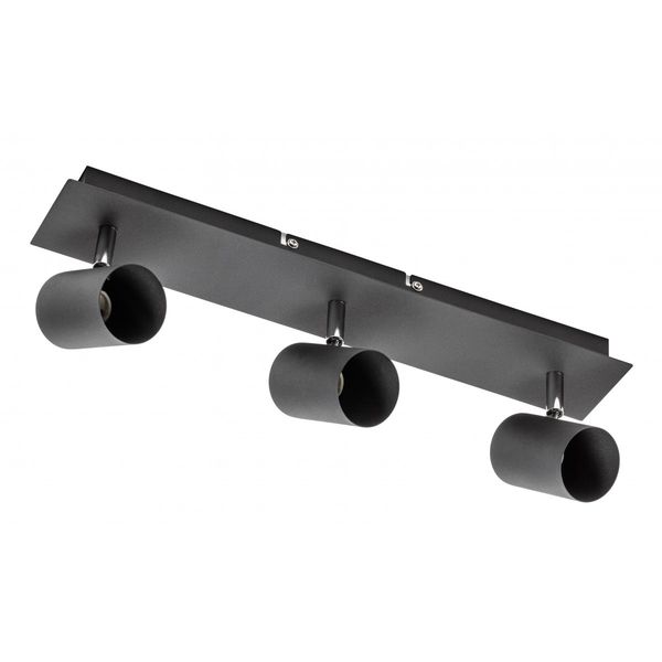 Ceiling luminaire VENETO, IP20, max. 3*20 W, GU10, round, black image 1