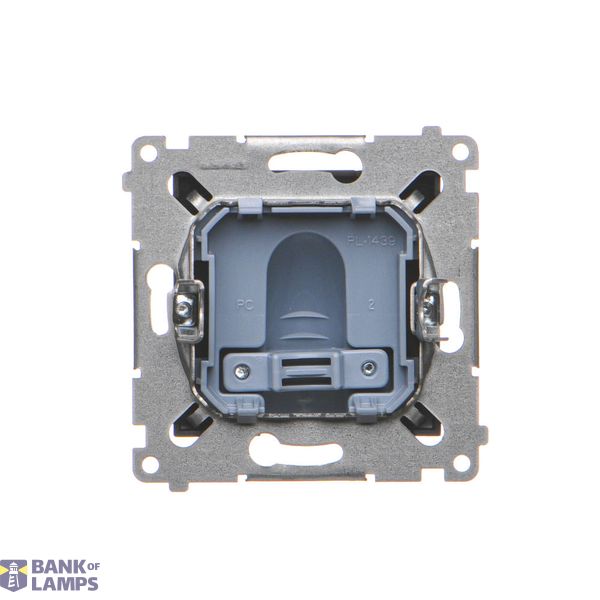Double socket outlet with Schuko earthing, white, 16A image 1