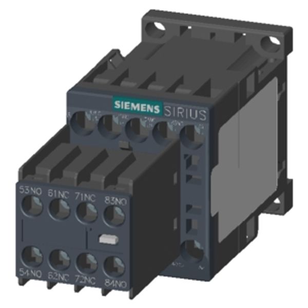 Contactor relay, 4 NO+4 NC, 120 V AC, 50/60 Hz, S00, screw terminal image 2