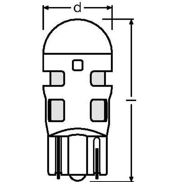 2880CW 1W 12V W2.1X9.5D 10XBLI2DK  OSRAM image 2