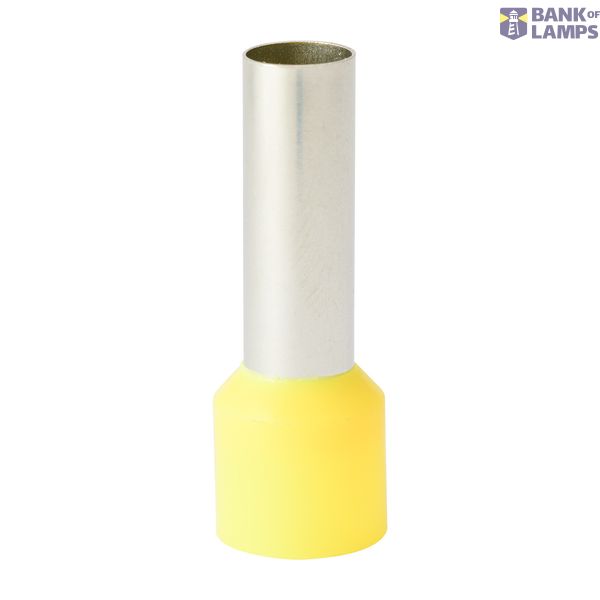 Single insulated sleeve terminal HI 16.0/18-zo yellow, Al/Cu image 1