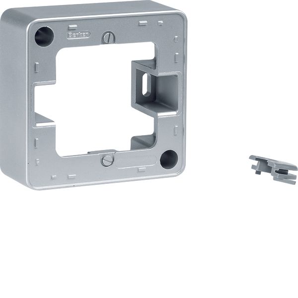 Surface-mounted frame 1gang alu velvety, lacquered image 1