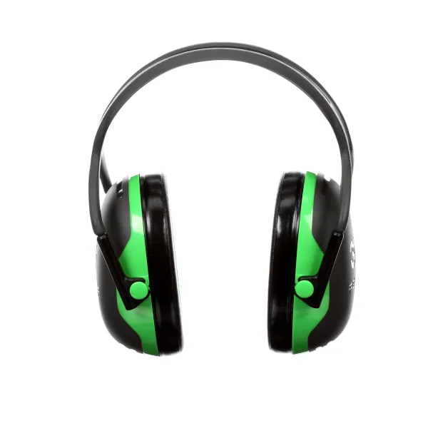 3M™ PELTOR™ Earmuffs, Green, Headband, X1A image 4