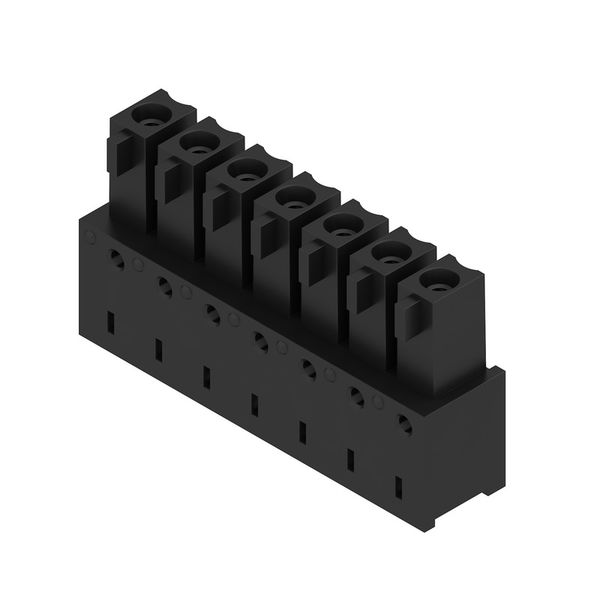 PCB plug-in connector, female header, closed side, THT/THR solder connection, 3.81 mm, Number of poles: 7, 90°, Solder pin length (l): 1.5 mm, tinned, black, Box image 2