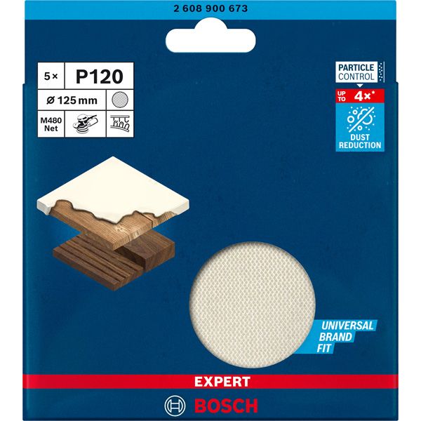 EXPERT M48 Sanding Net for Random Orbital Sanders 125 mm, G 12 5-pc image 2