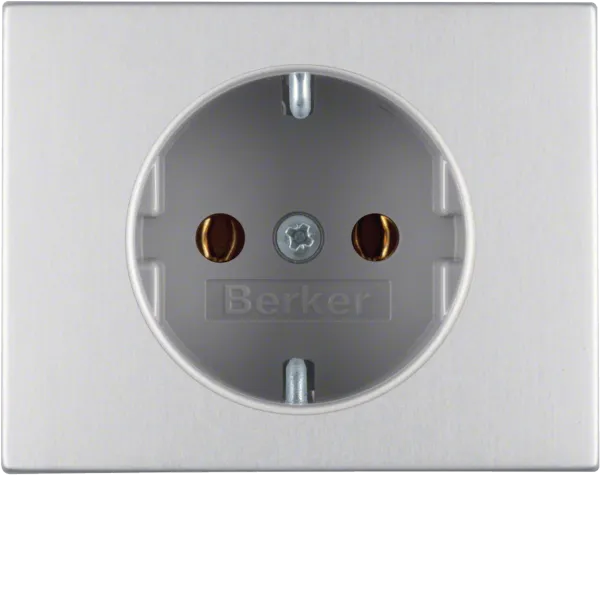 K.1/K.5 - splh. Schuko with shutter, alum image 1