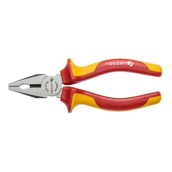 HOEGERT Insulated combination pliers 160 mm, VDE, 1000 V image 1