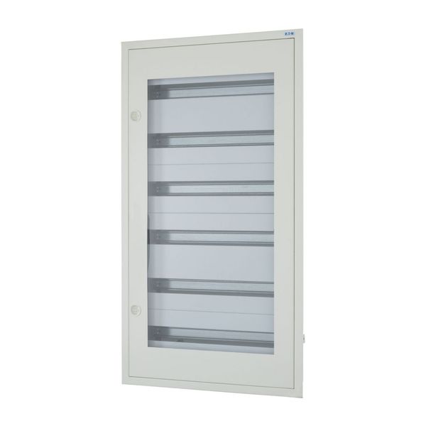 BF-UT-6/144-G-C Complete flush-mounted flat distribution board with window, grey, 24 SU per row, 6 rows, type C image 3