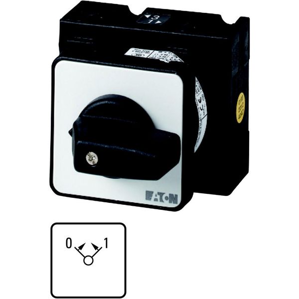 T0-2-15361/E ON-OFF button, T0, 20 A, flush mounting, 2 contact unit(s), Contacts: 4, 45 °, momentary, With 0 (Off) position, with spring-return, 0>I image 5