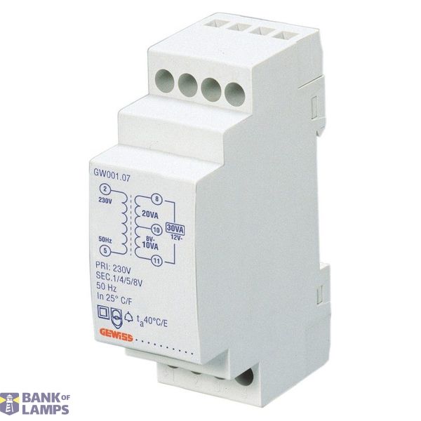BELL TRANSFORMER - 15VA 230/12+12=24V - 2 MODULES image 3
