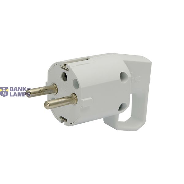 Single Socket with a handle, with earthing contact "uni-schuko" 16A 250V IP20 white  VWUB 325-01 image 1