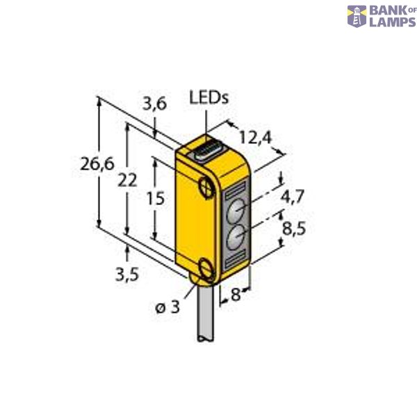 Photoelectric Sensor Retroreflective Sensor with Polarizing Filter   Q12AB6LP W/30 image 2