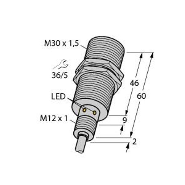 Inductive Sensor For the Food Industry   BI15U-EM30WD-VP6X/S90 20M image 1
