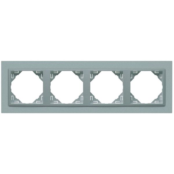 FOUR-GANG FRAME ALUMINIUM/ALUMINIUM image 2