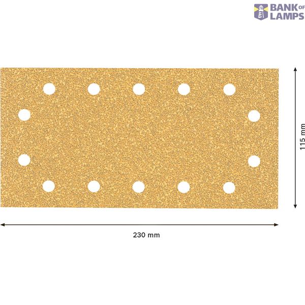 EXPERT C47 Sandpaper with 14 holes for Orbital Sanders 115 x 23 mm, G 4 1-pc image 3