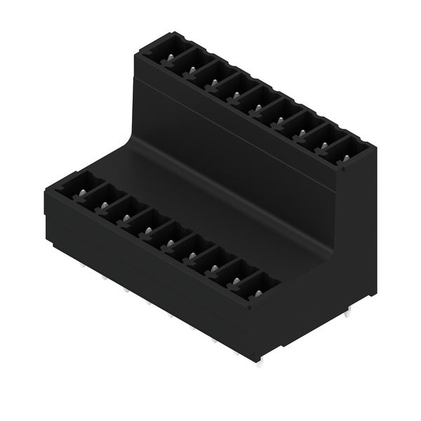 PCB plug-in connector, male header, closed side, THT/THR solder connection, 3.81 mm, Number of poles: 18, 180°, Solder pin length (l): 3.2 mm, tinned, black, Box image 2
