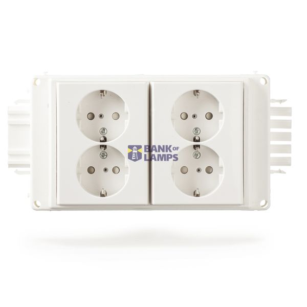 Socket connection accessory 3-ph, 2x2-gang, rot. image 2