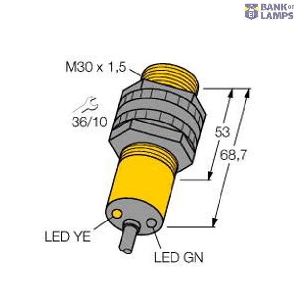 Photoelectric Sensor Opposed Mode Sensor (Receiver)   S30RW3R W/30 image 1