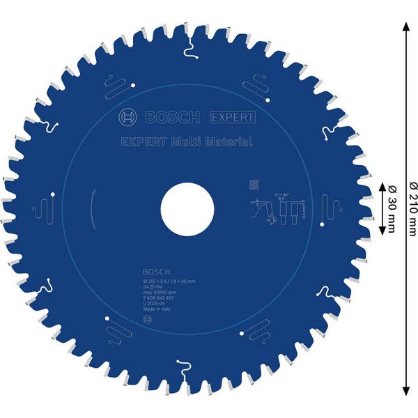 Expert for Multi Material circular saw blade 210 x 30 x 2,4 mm, 54 image 2