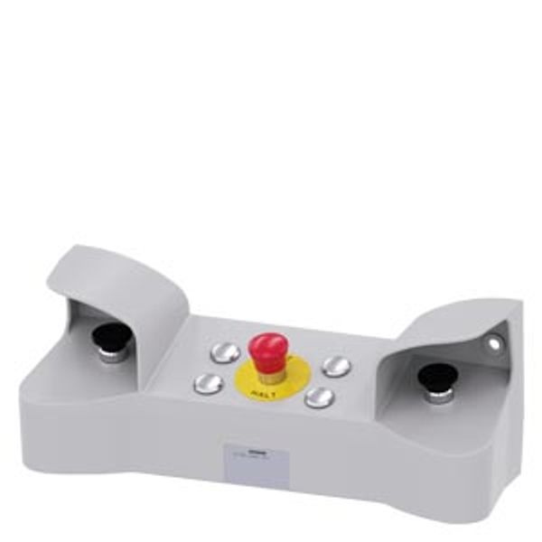 Two-hand operation console for command devices, 22 mm, round, 2x1 NO + 1 NC image 1